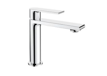 Grifo de lavabo con salida fija plana, cromo