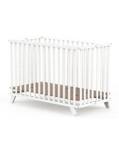 Cuna de madera 60x120, plegable - blanco