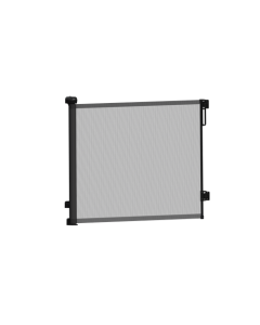 Barrera de escalera enrollable hasta 120 cm negra