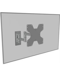 Soporte de pared de aluminio cepillado, giratorio