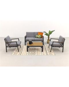 MD Conjunto de salón Viool (2x silla, banco y mesa)