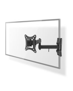 Soporte de pared para TV, giratorio y reclinable, 3 puntos de giro