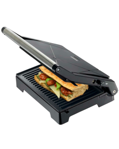 Grill de Contacto de Aluminio 1000W con superficie de placa de 23x14,5 cm