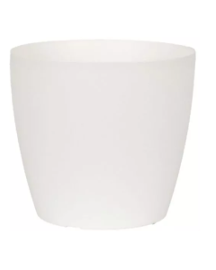 Maceta de plástico - blanca, 25 cm de diámetro, 23 cm de altura
