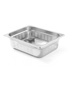 Bandeja perforada 1/2 GN de acero inoxidable de 100 mm de profundidad