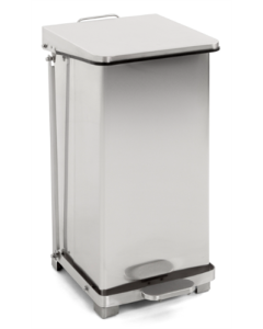 Papelera industrial de acero inoxidable, 45 litros, HACCP