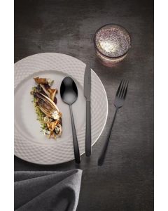 Juego de cubiertos para 6 personas 24 piezas Ibiza negro PVD