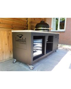 Real Brand BM-12011, mueble BBQ mediano para kamado grande