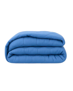 Edredón de 2 personas 240 x 200 cm azul microfibra 400g/m2