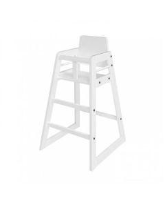 Silla infantil de madera mate blanca