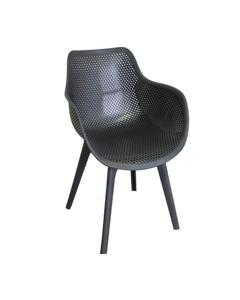 Silla de jardín Amaryllis plástico antracita