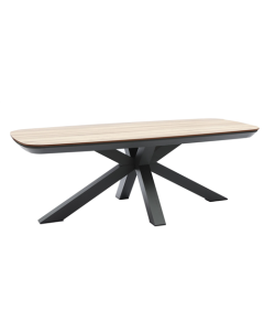 Mesa de jardín Aster aspecto madera 220x100 cm