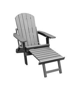 Sillón lounge Ranonkel gris con reposapies