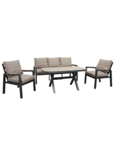 Conjunto de jardín Dahlia banco+mesa y dos sillas