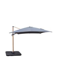 Parasol SL antraciet cuadrado 300x300 cm con pie y funda