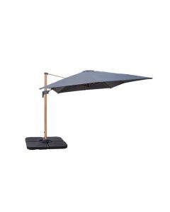 Parasol SL antraciet 300x400 cm con pie y fundas