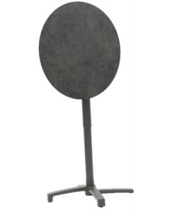Mesa plegable antracita Ø 70 cm en altura ajustable