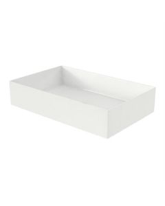 Lavabo cuadrado blanco BP, 60 x 38 x 14 cm
