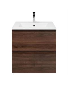 BP mueble de baño, sin tirador, nuez, 60 x 46 cm