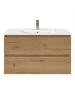 BP mueble de baño sin manija, roble natural, 100 x 46 cm