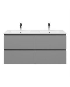 BP mueble de baño 4 cajones, lavabo doble, 120 x 46 cm