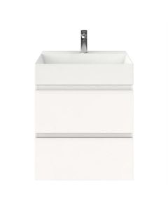 Mueble de baño BP con lavabo profundo, blanco mate