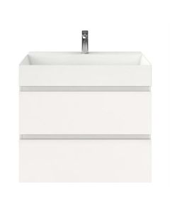 BP mueble de baño con lavabo profundo, blanco brillo, 80 x 46 cm