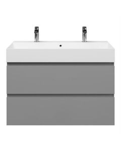 BP mueble de baño con lavabo profundo, gris claro, 100 x 46 cm