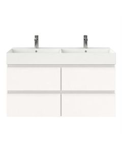 BP mueble de baño 4 cajones, blanco mate, 120 x 46 cm