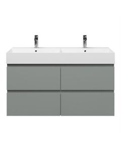 BP mueble de baño 4 cajones, gris claro, 120 x 46 cm