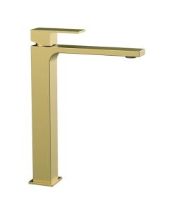 Grifo de lavabo BP elevado, oro pulido, salida fija