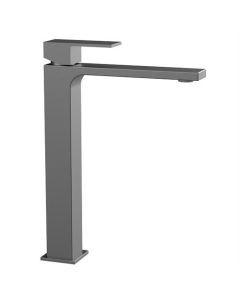 Grifo de lavabo BP elevado, luz gunmetal, salida fija