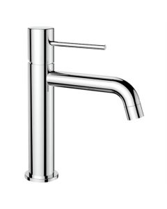 Grifo de lavabo cromado, salida fija