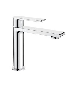 Grifo de lavabo con salida fija plana, cromo