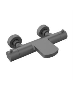 Grifo de baño termostático BP, cooltouch, gris gunmetal, redondo