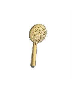 BP ducha de mano redonda en oro cepillado, 3 modos