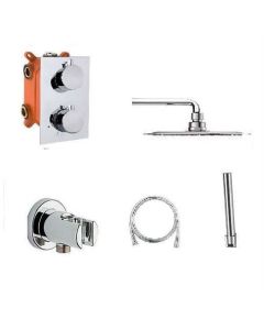 BP conjunto de ducha empotrado cromado, ducha de mano