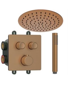 Conjunto de ducha empotrado BP de cobre cepillado