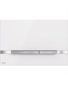 BP placa de control metal/vidrio/blanco, botones rectangulares