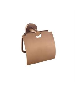 BP soporte de papel higiénico con tapa, cobre cepillado