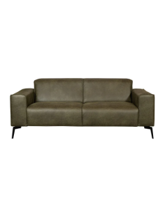 Sofá Saskia 2.5 plazas eco-cuero verde oliva
