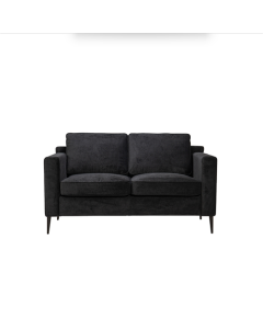 Sofá Amy de 2 plazas negro de poliéster