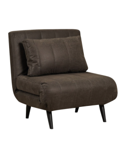 Sillón cama Claudia eco-cuero antracita 1 plaza