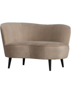 Sillón lounge Fara izquierda terciopelo caqui