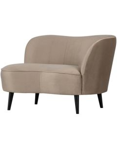 Sillón lounge Fara derecho terciopelo caqui