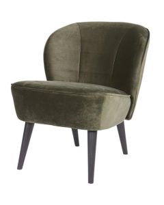 Fauteuil Kristel terciopelo verde cálido