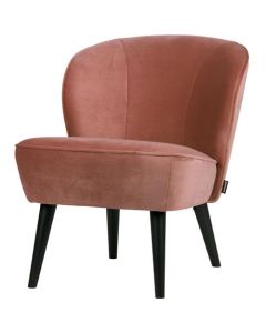 Sillón Kristel terciopelo rosa viejo