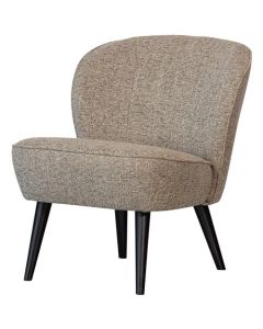 Fauteuil Kristel tejido de tela natural melange