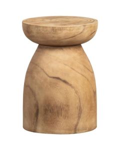 Taburete de madera natural 40xØ28cm