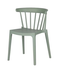 Silla de jardín con listones de plástico color jade